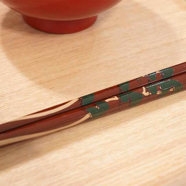 [ตะเกียบ] Rinpa X Wajima Lacquer Chopsticks Pine | wakasa lacquerware