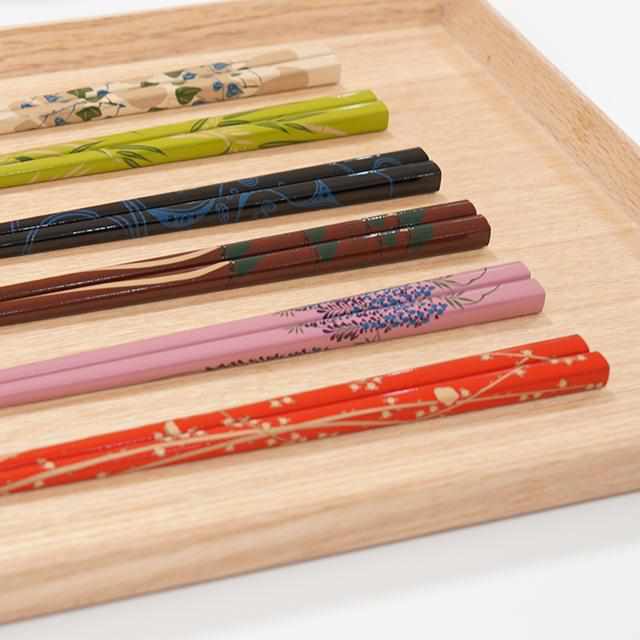[Chopsticks] Rinpa X Wajima Lacquer Chopsticks Ivy | Hashikura Matsukan | Wakasa Lacquerware
