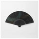 [HAND FAN] MEN'S PAPER FAN BRUSHED GREEN GOLD | KYOTO FOLDING FANS | OHNISHI TSUNE SHOTEN