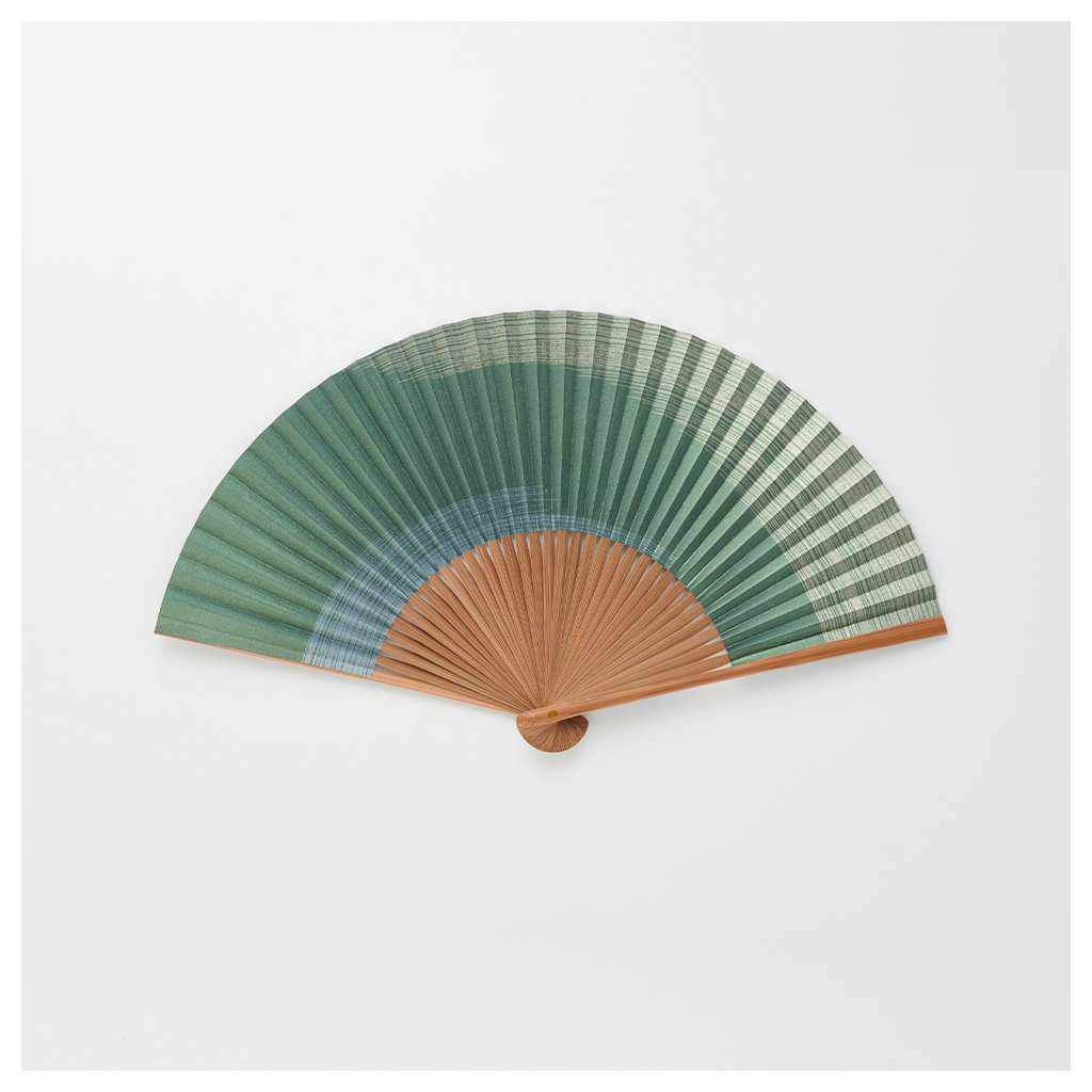 [HAND FAN] MEN'S PAPER FAN KASUMI PINE COLOR | KYOTO FOLDING FANS | OH ...