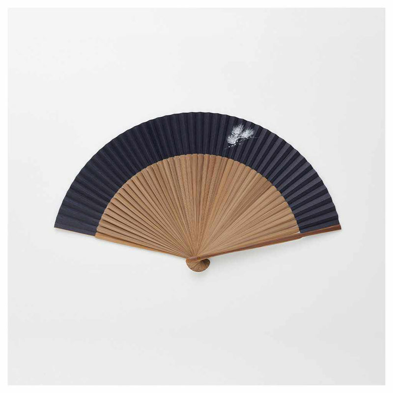 [แฟนมือ] พัดลมกระดาษผู้ชายย้อม Washi Shiramatsu Daishoji | Kyoto Folding Fans | Ohnishi Tsune Shoten