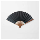 [HAND FAN] MEN'S PAPER FAN KAKISHIBU DYEING DARK BLUE | KYOTO FOLDING FANS | OHNISHI TSUNE SHOTEN