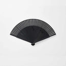 [HAND FAN] MEN'S SILK FAN GOURD BLACK BONE LARGE SHORT GROUND | KYOTO FOLDING FANS | OHNISHI TSUNE SHOTEN