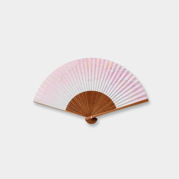 [แฟนมือ] พัดลมกระดาษผู้หญิงลมเชอร์รี่ไหลเวียน Kyoto Folding Fans | Ohnishi Tsune Shoten