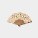 [แฟนมือ] พัดลมกระดาษผู้หญิง Shiratsubaki | Kyoto Folding Fans | Ohnishi Tsune Shoten