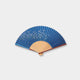 [HAND FAN] WOMEN'S PAPER FAN AKISAKURA NAVY BLUE | KYOTO FOLDING FANS | OHNISHI TSUNE SHOTEN