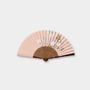[แฟนมือ] พัดลมผ้าไหมตัดกระดาษเชอร์รี่ Kyoto Folding Fans | Ohnishi Tsune Shoten