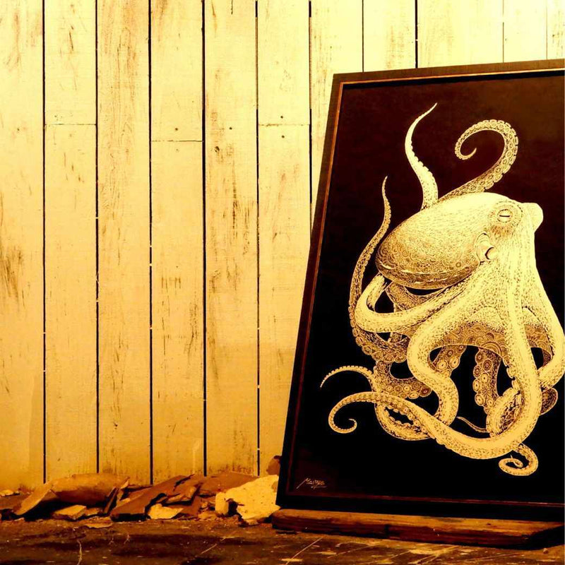 [牆面裝飾（牆藝）] Kiriken海章魚|剪下