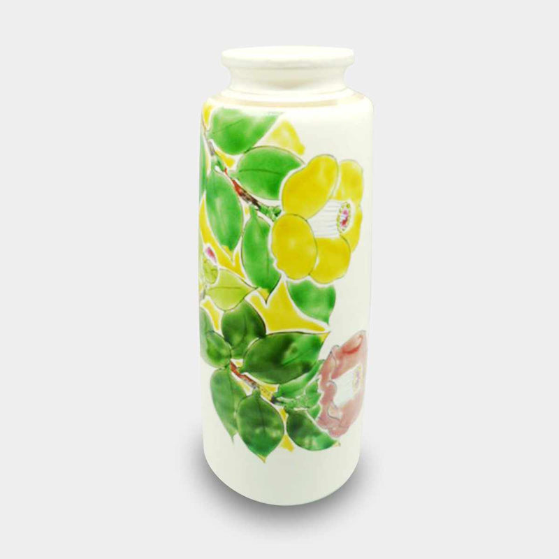 [Vase] Vase Camellia Sentence | Kutani Wares