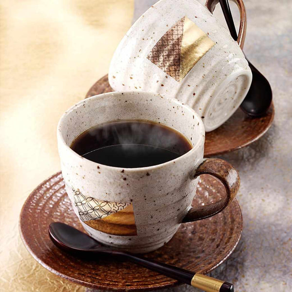 [머그컵 (컵)] 커피 컵과 사서 세트 | 가나자와 골드리프