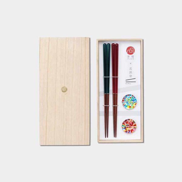 【津輕玻璃】北洋硝子 櫻花筷子與煙火筷架組 （可預購：預計三月中旬寄達）