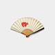[HAND FAN] WOMEN'S ZODIAC COW GOLD 2 | UNKINDO FUKATSU HAND FAN | EDO FOLDING FANS