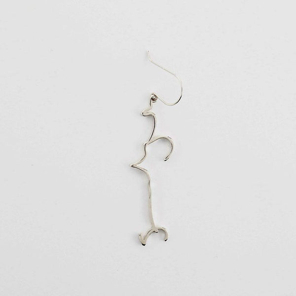 [穿孔耳環] UTSUKUSHII（美麗）一隻耳朵，銀（925）| Saori Kunihiro |金屬鑄造