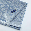 [圍巾]攤位租用hokusai wachigai asanoha（藍色）| hakata紡織品| Okano