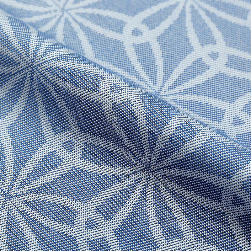 [Scarf] แผงขาย Hokusai Wachigai Asanoha (สีน้ำเงิน) | Hakata Textiles | Okano