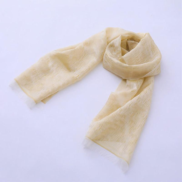 [圍巾]僱用酷（黃色）| okano |博多紡織品