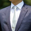 [領帶]銀白色宮島33媽媽真絲緞| Gunnai紡織品|富士櫻花