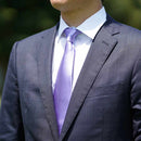 [領帶]薰衣草Miyavi 33 Momme絲綢緞面| Gunnai紡織品|富士櫻花