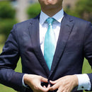 [領帶] Celadon Green Miyavi 33 Momme絲綢緞面| Gunnai紡織品|富士櫻花