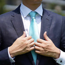 [領帶] Celadon Green Miyavi 33 Momme絲綢緞面| Gunnai紡織品|富士櫻花