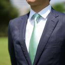 [TIE] OPAL GREEN MIYAVI 33 MOMME SILK SATIN | GUNNAI TEXTILES| FUJI SAKURA