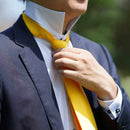 [TIE] TURMERIC MIYAVI 33 MOMME SILK SATIN | GUNNAI TEXTILES| FUJI SAKURA