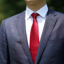 [TIE] DARK RED MIYAVI 33 MOMME SILK SATIN | GUNNAI TEXTILES| FUJI SAKURA