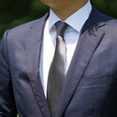 【넥타이】 타이 미디엄 그레이 미야비 33 엄마 실크 새틴 | 군나이 섬유