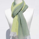 [SCARF] STALL KASANE YOUNG GRASS COLOR (SPRING GREEN × CITRON) | GUNNAI TEXTILES| FUJI SAKURA