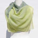 [SCARF] STALL KASANE YOUNG GRASS COLOR (SPRING GREEN × CITRON) | GUNNAI TEXTILES| FUJI SAKURA
