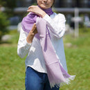 [SCARF] STALL KASANE RED MAUVE (PINK × PURPLE) | GUNNAI TEXTILES| FUJI SAKURA