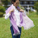 [SCARF] STALL KASANE RED MAUVE (PINK × PURPLE) | GUNNAI TEXTILES| FUJI SAKURA