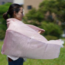 [SCARF] STALL KASANE RUSSET COLOR (PALE PINK × RUSSET BROWN) | GUNNAI TEXTILES| FUJI SAKURA