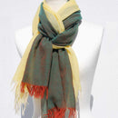 [SCARF] STALL KASANE JOROHANA (YELLOW × IRIDESCENT GREEN) | GUNNAI TEXTILES| FUJI SAKURA