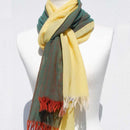 [SCARF] STALL KASANE JOROHANA (YELLOW × IRIDESCENT GREEN) | GUNNAI TEXTILES| FUJI SAKURA