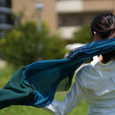 [SCARF] STALL KASANE PEACOCK COLOR (PEACOCK × CHROME GREEN) | GUNNAI TEXTILES| FUJI SAKURA