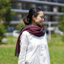 [SCARF] แผงขายองุ่น Kasane (Burgundy × Indigo Navy) | สิ่งทอ gunnai | ฟูจิซากุระ