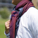 [SCARF] แผงขายองุ่น Kasane (Burgundy × Indigo Navy) | สิ่งทอ gunnai | ฟูจิซากุระ