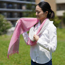 [SCARF] STALL KASANE YUKINOSHITA (SILVER × GRAYISH PINK) | GUNNAI TEXTILES| FUJI SAKURA