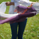 [圍巾] Stall Kasane White Azalea（銀×紫色）| Gunnai紡織品|富士櫻花