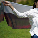 [圍巾] Stall Kasane White Azalea（銀×紫色）| Gunnai紡織品|富士櫻花