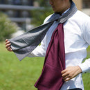 [SCARF] STALL YASURAGI ERIMAKI (SILVER × GRAY × DARK RED × PURPLE) | GUNNAI TEXTILES| FUJI SAKURA