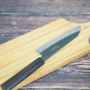 [KITCHEN (CHEF) KNIFE] FORGED KUROBUCHI SANTOKU KNIFE (AOGAMI SUPER STEEL) 170MM | ECHIZEN FORGED BLADES| IWAI CUTLERY