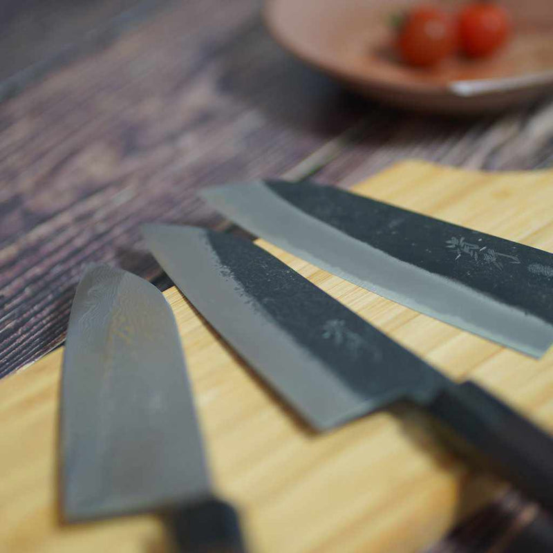 [KITCHEN (CHEF) KNIFE] FORGED DAMASCUS SANTOKU KNIFE UKIGUMO 170MM | ECHIZEN FORGED BLADES| IWAI CUTLERY