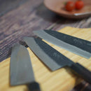 [KITCHEN (CHEF) KNIFE] THIS FORGED BLACK KNIVES SANTOKU KNIFE 170MM | ECHIZEN FORGED BLADES| IWAI CUTLERY