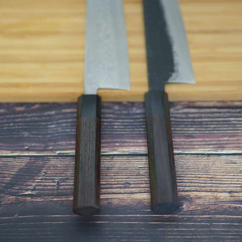 [KITCHEN (CHEF) KNIFE] FORGED KUROBUCHI SANTOKU KNIFE (AOGAMI SUPER STEEL) 170MM | ECHIZEN FORGED BLADES| IWAI CUTLERY