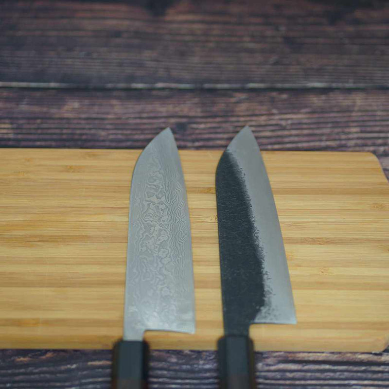 [Kitchen (Chef) มีด] มีดสีดำปลอมแปลงนี้มีด Santoku 170 มม. | ใบมีด Forged Echizen | Iwai Cutlery