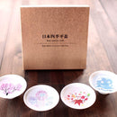[SAKE CUP] SHUN JAPAN FOUR SEASONS MAGIC 4 PIECES | MINO WARES | MARUMO TAKAGI