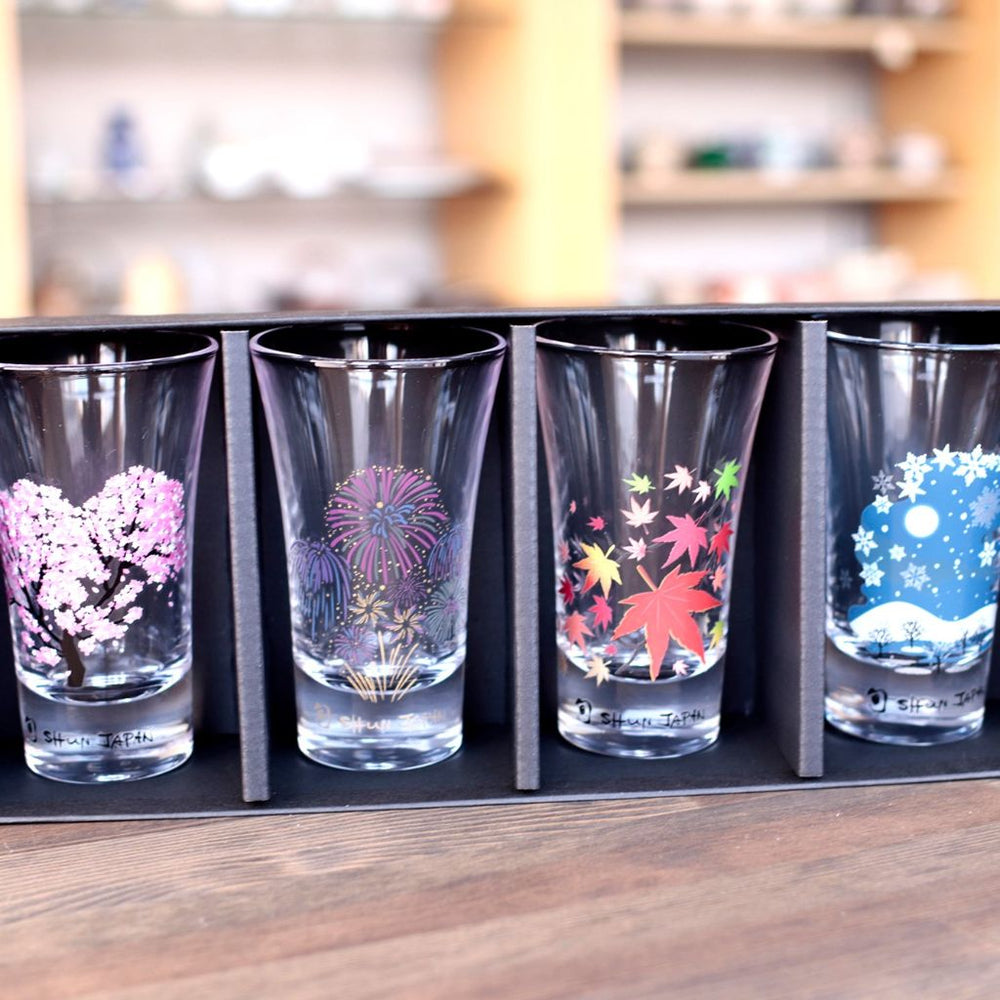ふるさとの四季　Seasonal Memories of Shinzo .M GLASS] SHUN JAPAN FOUR SEASONS MAGIC 4 PIECES | MARUMO TAKAGI