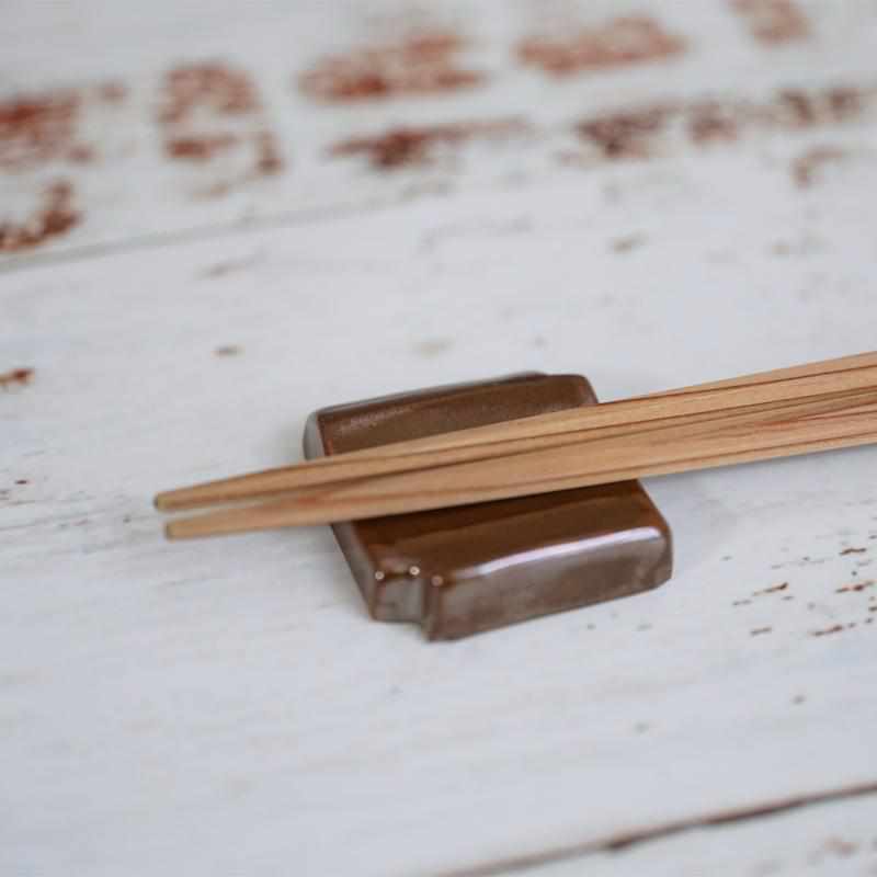 [Chopstick Rest Set] 5 ชิ้นสีน้ำตาล | Maruso | กระเบื้อง Sekishu